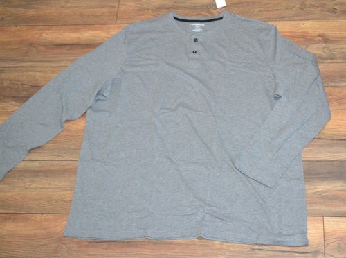 Long Sleeve T-Shirt Gray Henley Shirt 