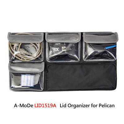 Photographer 4 clear  pockets Lid Organizer Fits Peli Pelican1510 1535 Na935