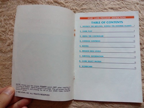 Star Raiders Atari 2600 game program instructions for sale! - Picture 2 of 6