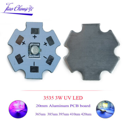 3W 3535 UV Light Chip 365nm 380nm 395nm 410nm  Emitter Diode Ultra Violet  10pcs