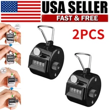 2Packs 4 Digit Number Dual Clicker Golf Hand Tally Counter Handy Convenient New