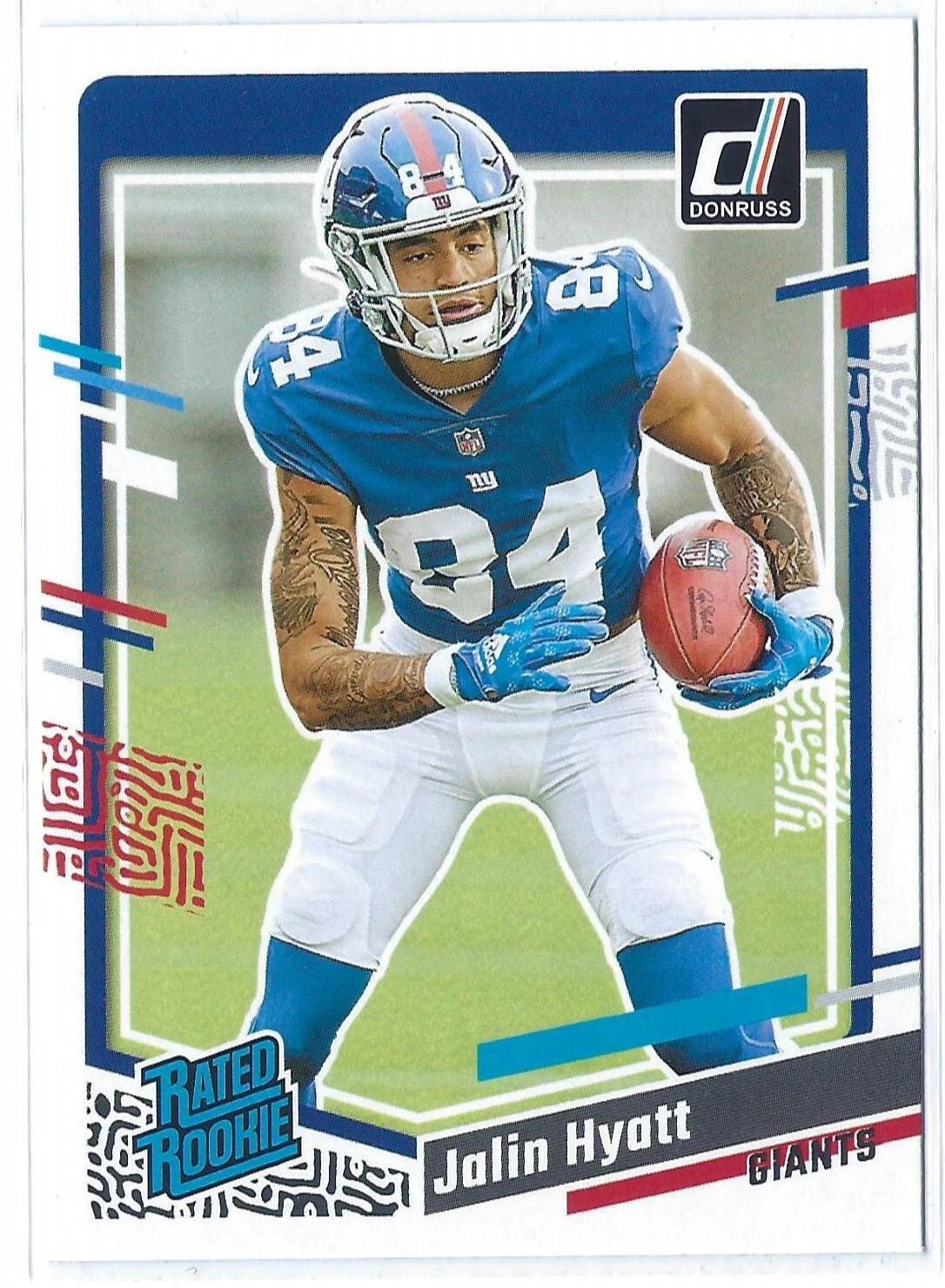 Jalin Hyatt 2023 Panini Donruss Base Rated Rookie Card #378 SP