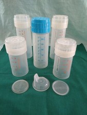 5 Playtex bottles 3 8oz 1 Blue  2 4oz  sippy insert B