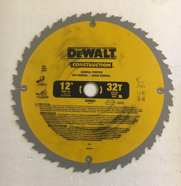 DEWALT Construction DW3123 12 Inch 32 Teeth Saw Blade for sale online