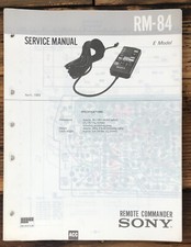 Sony RM-84 Remote Control Service Manual Original 