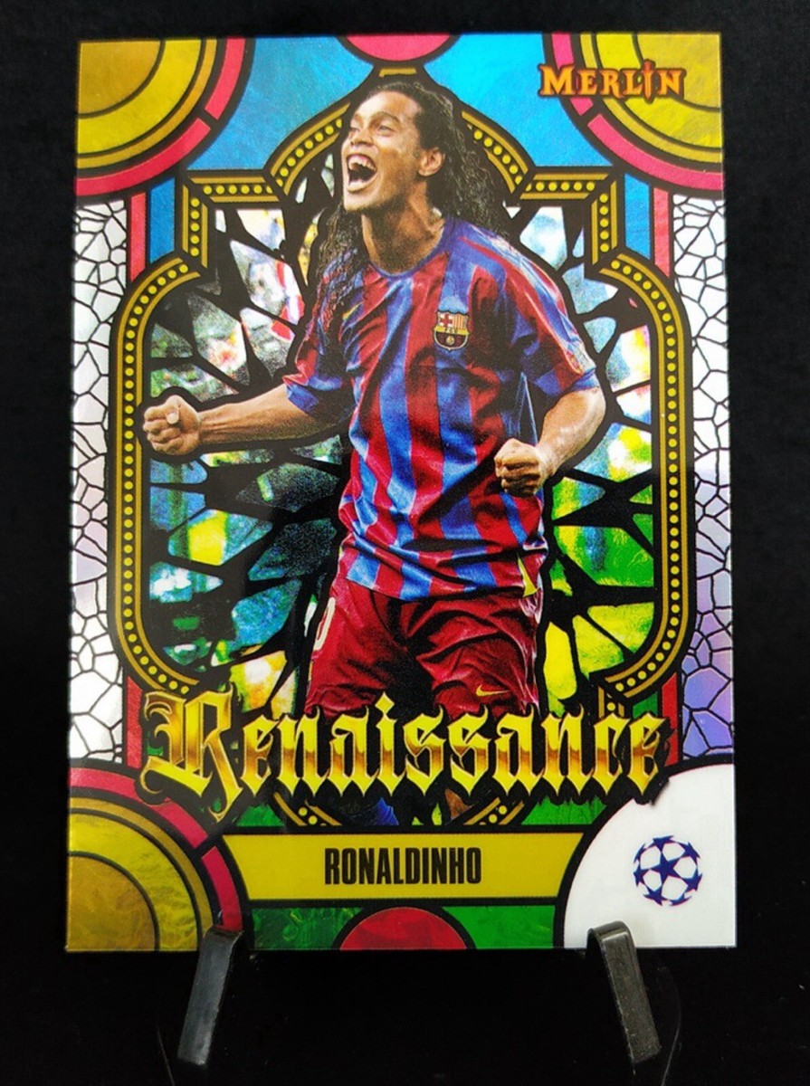 2023-24 TOPPS MERLIN CHROME UEFA BARCELONA LEGEND RONALDINHO 