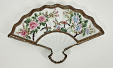 Andrea by Sadek Fan-Shaped Porcelain Dish with Chrysanthemums and Butterflies — listing 3