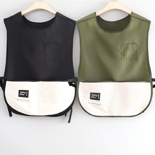 Anti-fouling Kitchen Vest Apron Oil-proof Cooking Baking Bibs for Home Kitchen - Picture 5 of 17