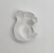 Swarovski Crystal Frosted Clear 20mm Squirrel 6554 Bead/ Pendant; Rare!