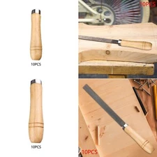 10Pcs Wooden File Handle Wood Rasp Accessories with Metal Ring DIY Hand Tools