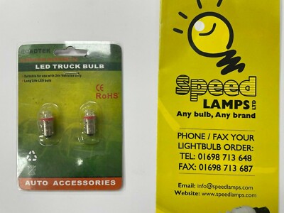 2 X CB13 233 Sidelight T4w Ba9s T11 Super Led Xenon Bulbs Red Hid 24v