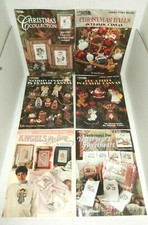 6 Leisure Arts Cross Stitch Leaflets Charts  Plastic Canvas Patterns Christmas
