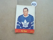 VINTAGE HOCKEY CARD 1955-56 Parkhurst TORONTO MAPLE LEAF SYL APPS  NO232