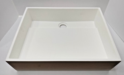 VIGO Montauk 23'' Matte White Vessel Sink Rectangular Over-Counter VG04026