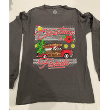 Buc-ee's Gray Long Sleeve Christmas in Texas Long Sleeve Shirt Size AS