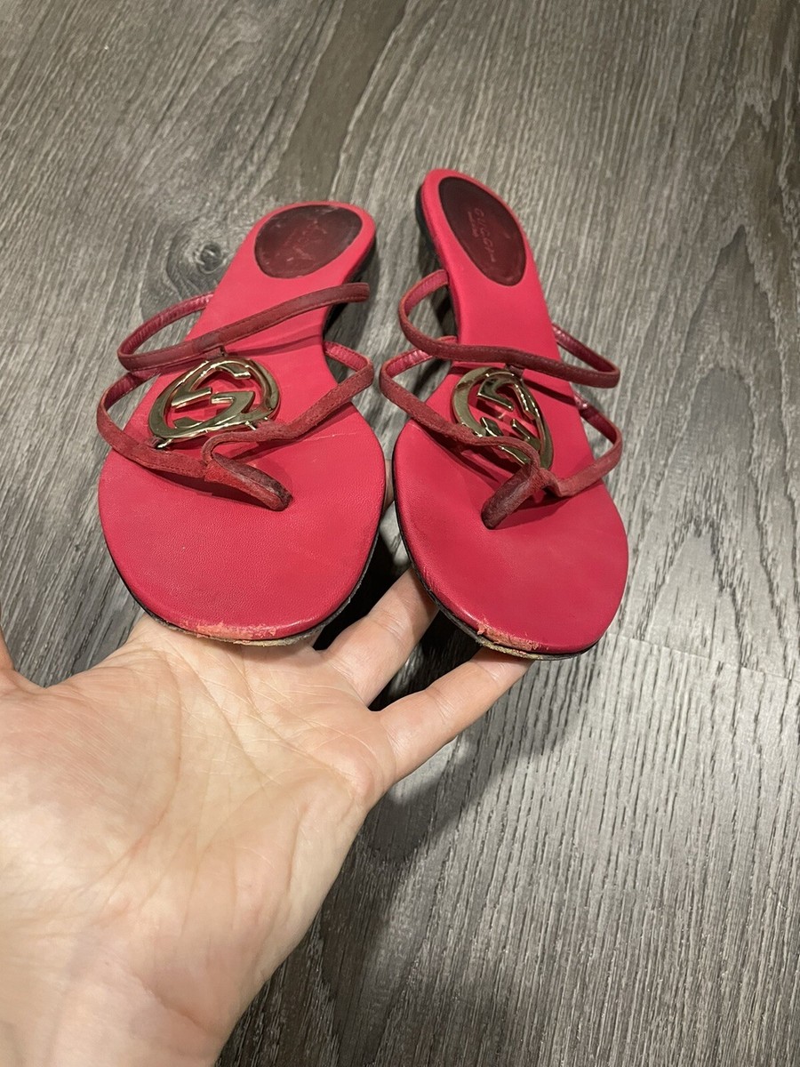 GUCCI グッチ サンダル 赤 UK9(27.5cm位) 4103624M0221 GUCCI（グッチ）サンダル 赤 サイズ:UK9(27.5cm位) メンズ