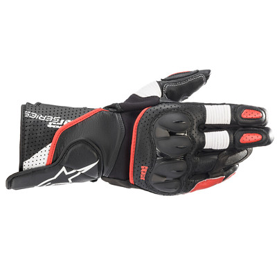 Alpinestars SP-2 V3 Motorradhandschuhe schwarz weiß hellrot