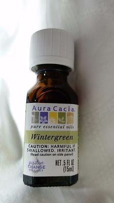 Aura Cacia Pure Aromatherapy 100% Pure Essential Oil Wintergreen .5 fl oz(15 mL)