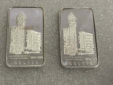 1974 U of M Wolverines 1 Oz .999 Fine Silver Bars With Consecutive Serial#’s