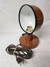 VINTAGE ORANGE MCM WALL SCONCE LIGHT LAMP ATOMIC SPACE AGE 1950’s EYEBALL SHAPE