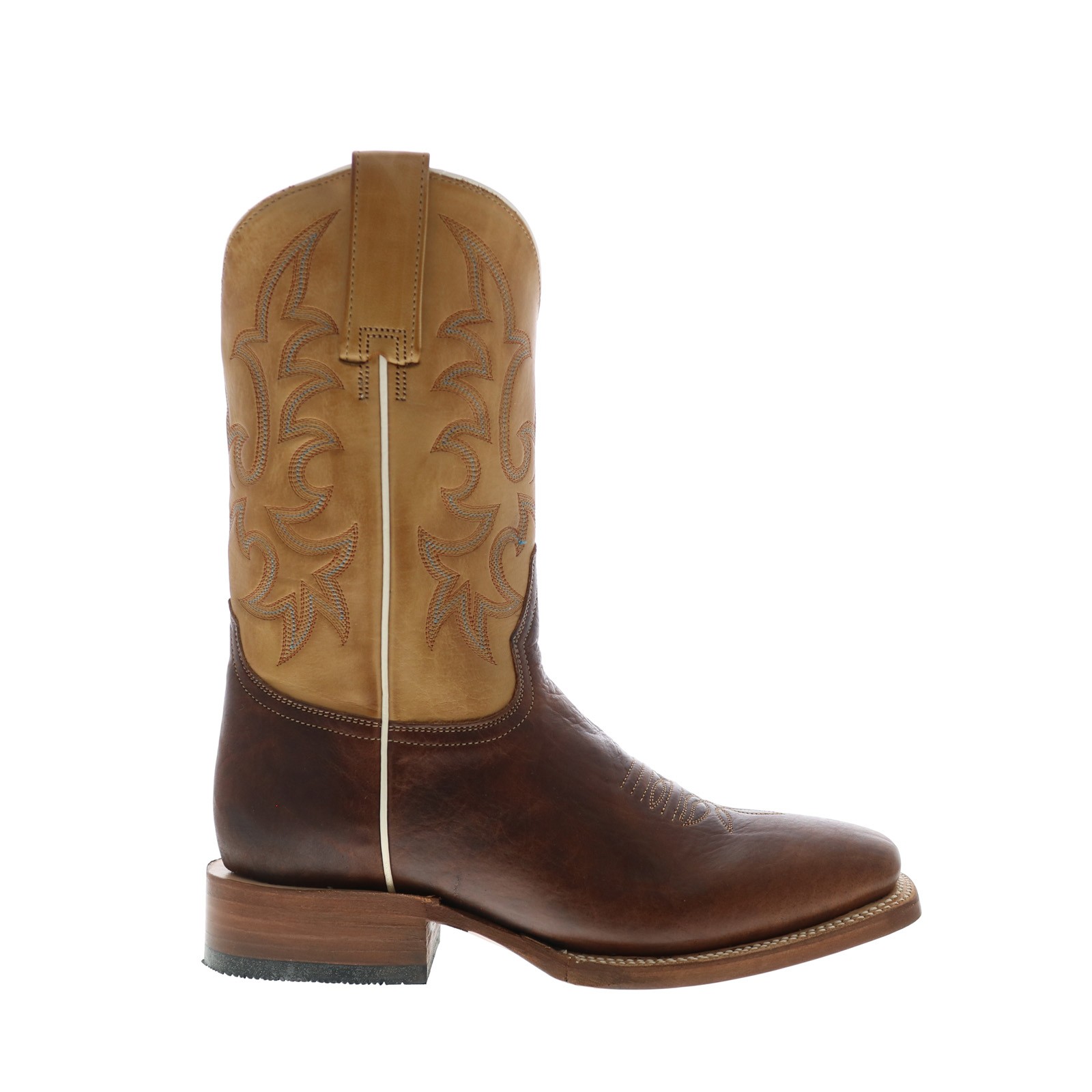 Stetson Obadiah Bullhide Mens Brown Wide Leather Cowboy Western Boots 10