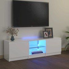Image of TV Cabinet with LED Lights 140x40x35.5 cm/120x30x35.5 cm Multi Colours vidaXL
