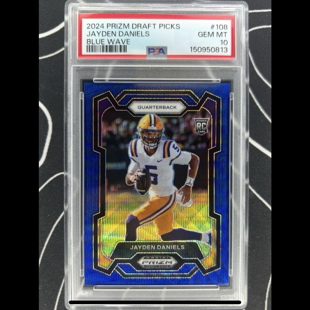 Jayden Daniels Panini Prizm Draft Picks #108 Blue Wave