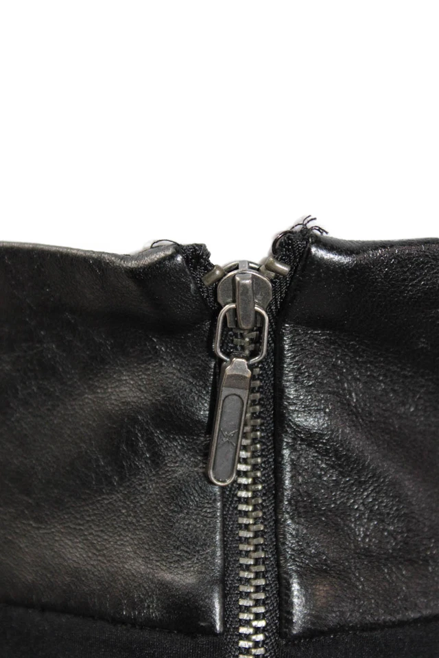 Женские узкие брюки Artelier Nicole Miller из искусственной кожи с отделкой размер 8 - Изображение 4 из 4