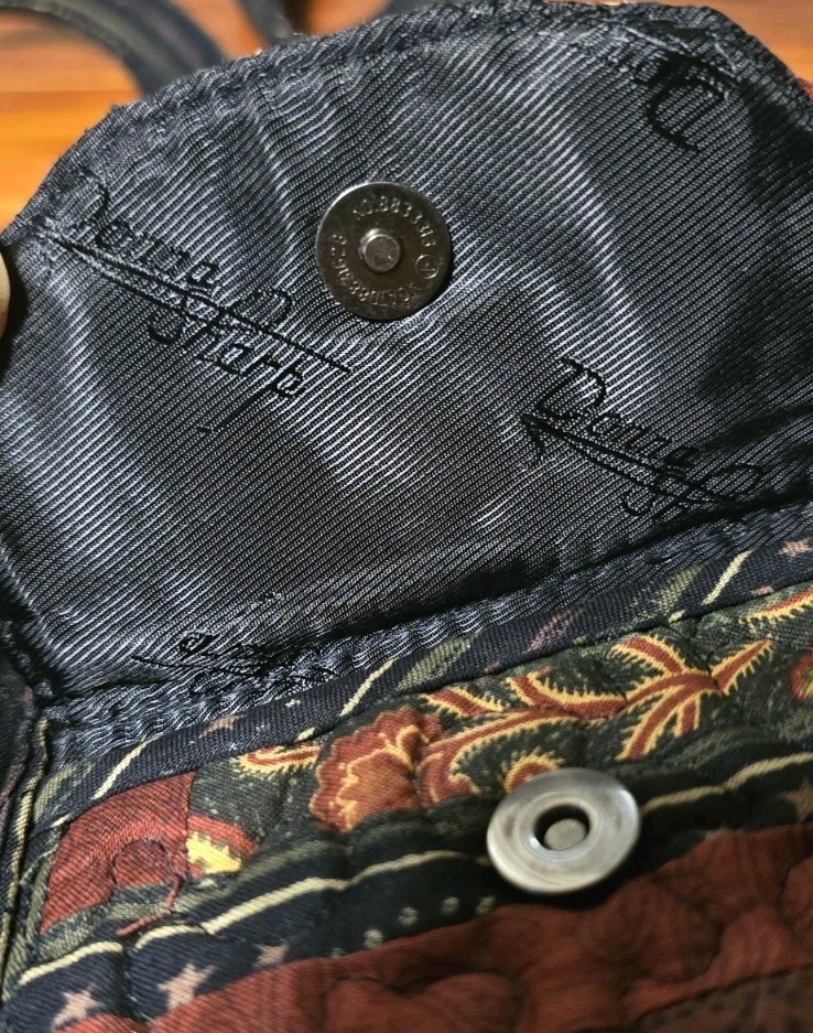 Donna Sharp Burgundy Quilted Patchwork Print Purs… - image 3