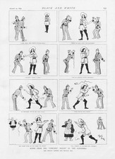 BALLET Scenes from 'Chicago' at the Alhambra - Antique Print 1893