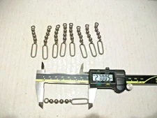 9 pcs. NOS Bead Chain Swivel w/ Coastlock Snap Fishing Tackle, 75 lb
