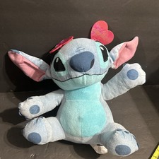 Disney Stitch Medium Plush Toy with Pink Hearts Lilo Stitch 12-14 Age 3