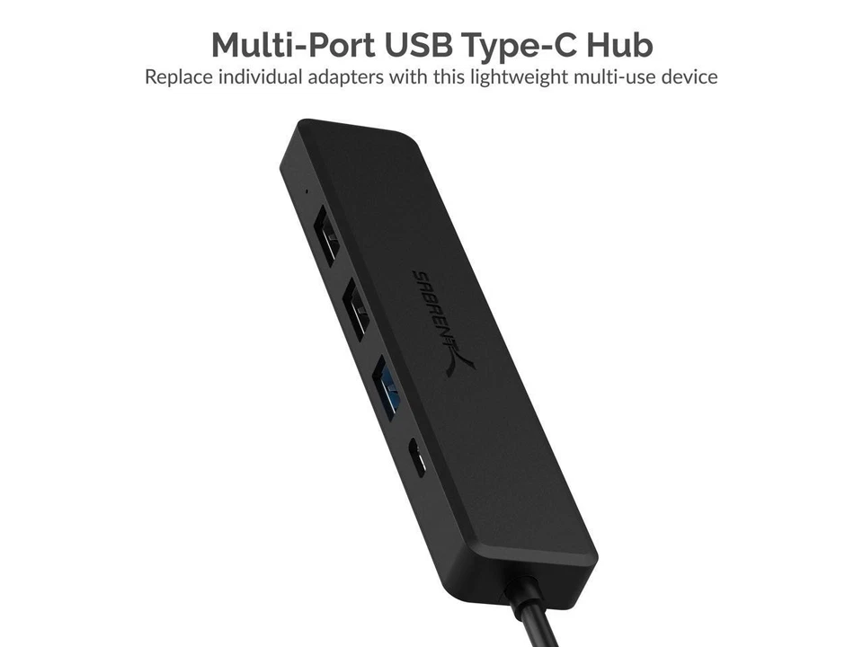 SABRENT Multi-Port USB Type-C Hub with 4k HDMI | Power Delivery (60 Watts) | 1 - Image 2 of 4