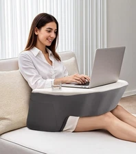Ergonomic Lap Desk Pillow with Cooling Memory Foam – Gaming Cushion for Be