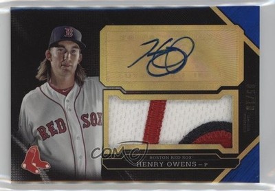 2016 Topps Triple Threads Unity Jumbo Relics 5/99 Henry Owens #UAJR-HOW Auto s3g