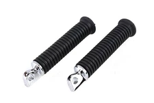 V-Twin Black Rubber Extended Foot Pegs Male Mount Harley Dyna Sportster Softail