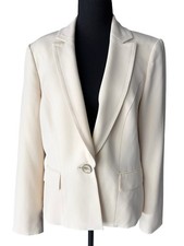 Kasper Cream Single-Button Women's Blazer