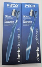 2 packs of V-ECO Toothbrush set. 2 brush heads in each set
