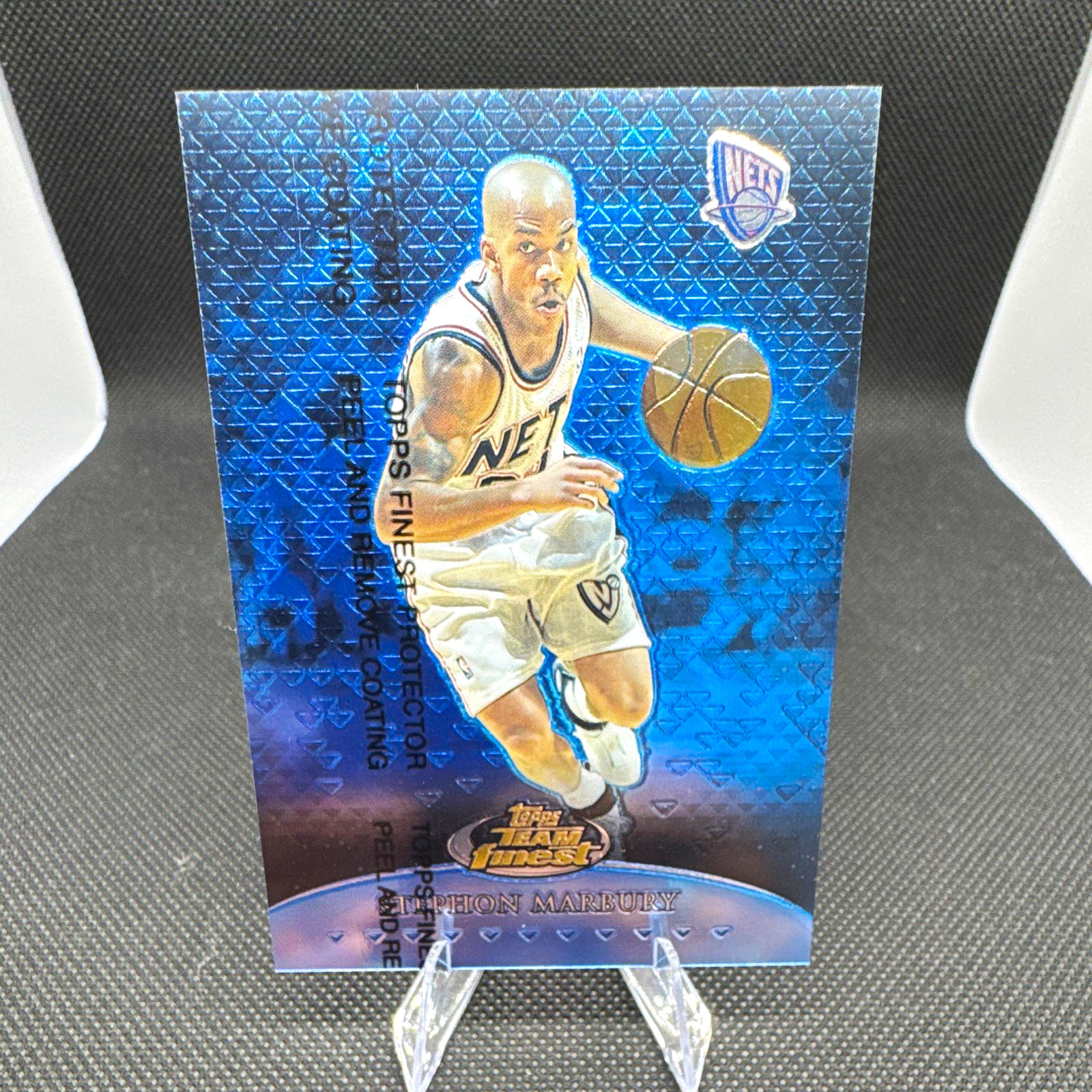 Topps Finest 1999-00 Team Finest Stephon Marbury #TF2 Nets Blue /1500