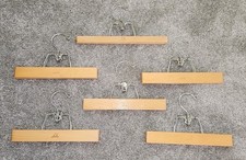 Vintage lot of 6 Setwell Wooden Clamp Hangers Pants Slacks Skirts All Offers