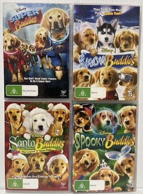 Super Snow Santa Spooky Buddies 4 x DVD Disney Dog Movies Region 4