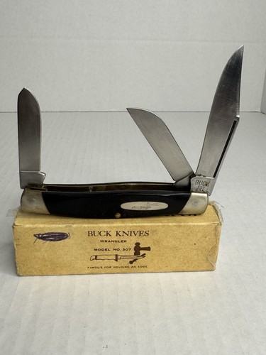 Vintage Buck 307 Pocket Knife With Box And Papers