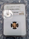 2011 Royal Mint UK Gold Proof Quarter Sovereign 1/4 NGC Graded PF70 Ultra Cameo