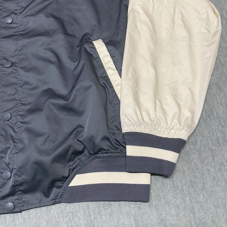Chaqueta Air Jordan Hombres XL Cortavientos Sudadera con Capucha Gris Blanco Crema Jumpman De Colección Foto 3 de 4