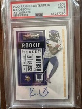 K.J. OSBORN - 2020 Contenders Rookie Ticket AUTO - Vikings RC PSA