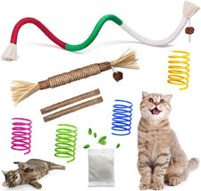 Cat Toys Chew Ropes, Silvervine Sticks Catnip Rope Toys with Refillable Natural