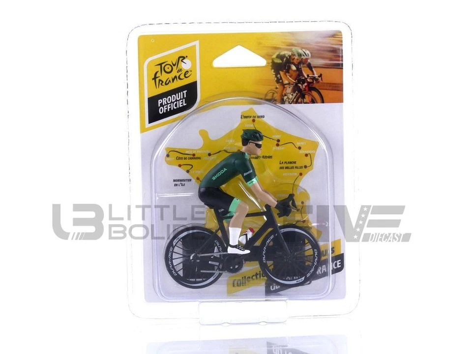 SOLIDO 1/18 - CYCLISTE COUREUR MAILLOT VERT - TOUR DE FRANCE 2023 S1809909