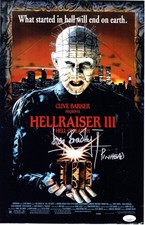 Doug Bradley signed 11x17 Poster Pinhead Hellraiser III: Hell on Earth