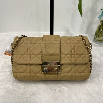 Christian Dior  Beige Cannage Leather Chain Shoulder Bag Authentic eBay AG