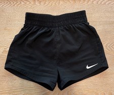 Nike Dri-FIT Girls Black Athletic Running Shorts Elastic Waist Size 5/6